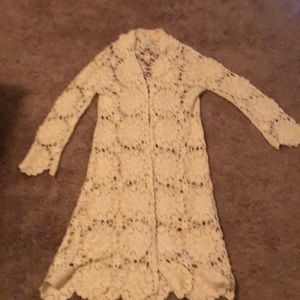 White cover up jacket